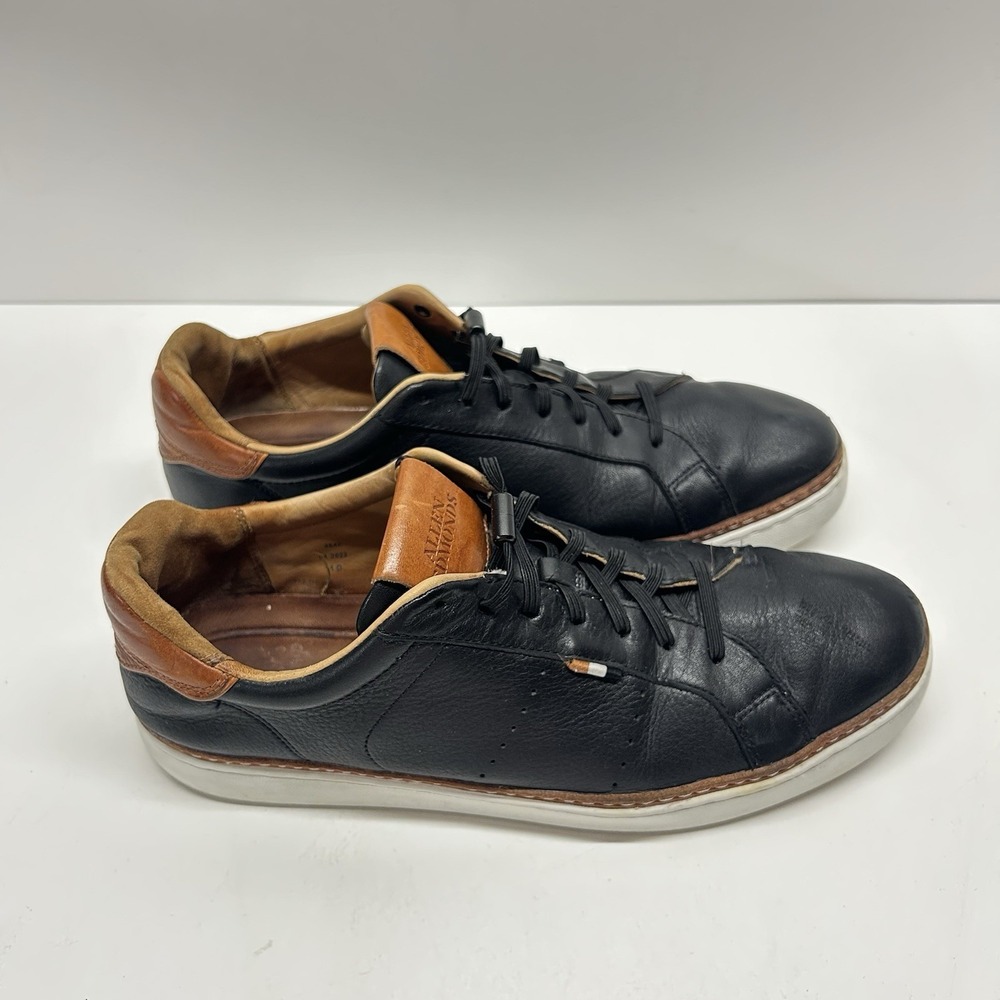 Allen Edmonds Port Washington Black Leather Sneakers Mens 11 D Casual Luxury - Picture 9 of 13